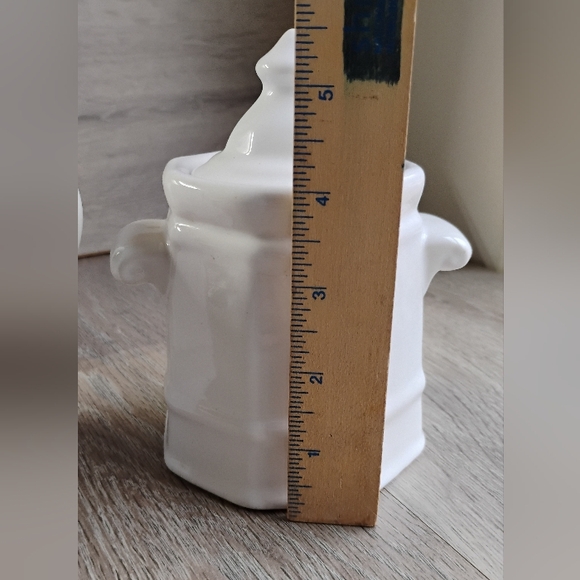 Pfaltzgraff Heritage White Creamer & Sugar Set Stoneware Glazed Pottery - Picture 3 of 14